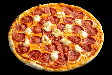 Пицца двойная пепперони со сливочным соусом